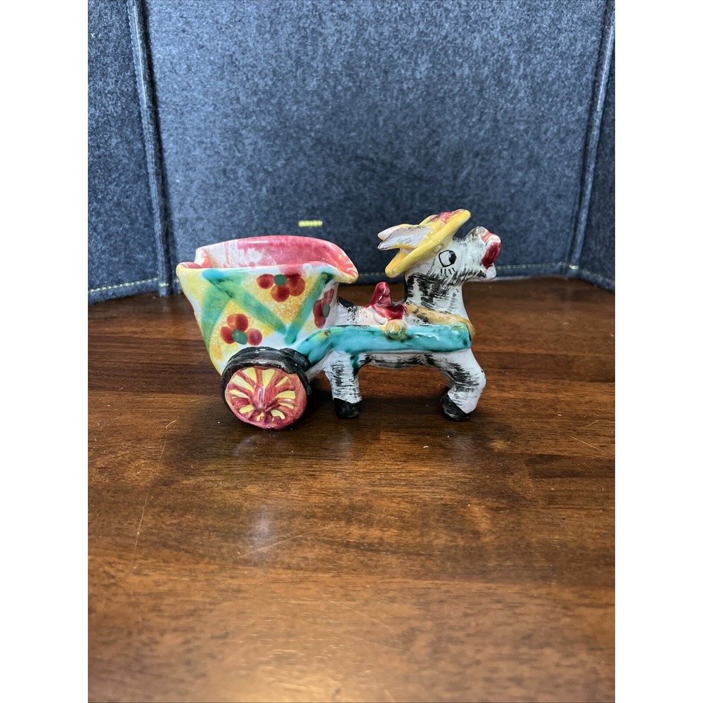 Mid-Century  Studio Pottery‎ Donkey & Cart Italy 378/900